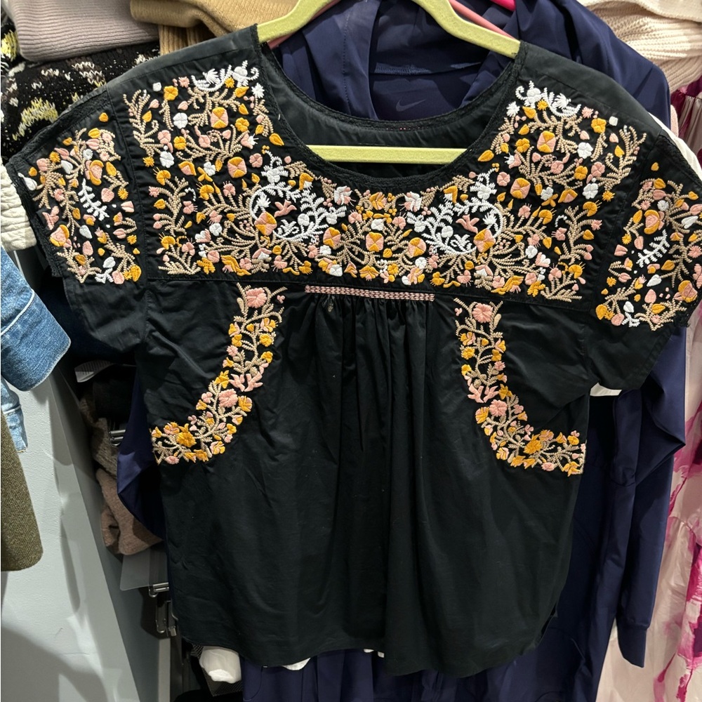 Madewell embroidered top